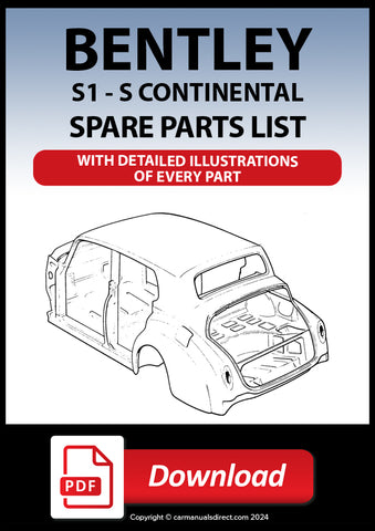 Bentley S1 1955-1959 Spare Parts Catalogue | PDF Download | carmanualsdirect