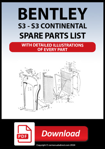 Bentley S3 1962-1965 Spare Parts Catalogue | PDF Download | carmanualsdirect