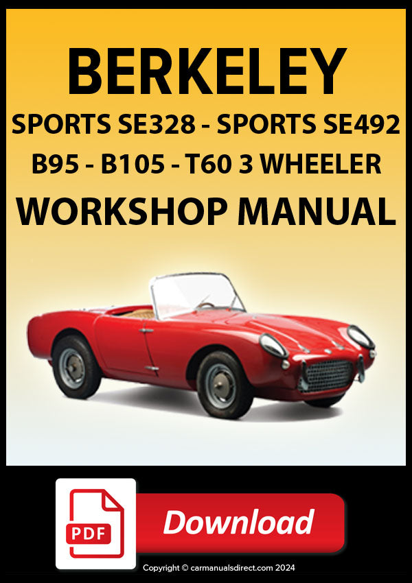 BERKELEY SE328, SE492, B95, B105, T6 Sports Workshop Manual | PDF DOWNLOAD | carmanualsdirect