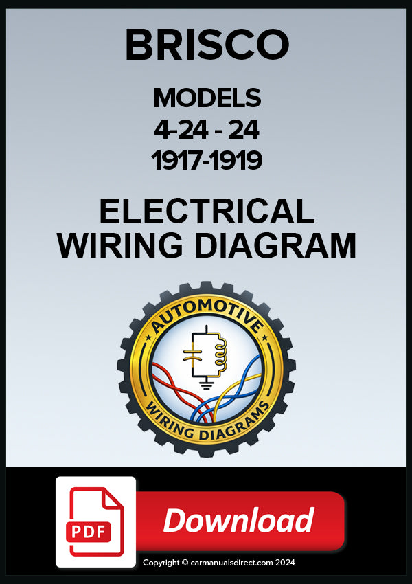 Briscoe Electrical Wiring Diagram 1917-1919 models 4-24 and 24 | PDF Download
