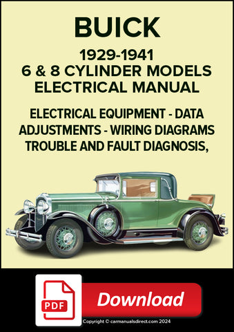 BUICK 6 & 8 Cylinder Models 1929-1941 Electrical Manual | PDF Download