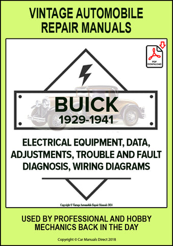 Buick 1929-1941 SERIES 40, SERIES 50, SERIES 60, SERIES 90, SPECIAL, CENTURY,    ROADMASTER, LIMITED Automotive Electrical Manual | PDF Download | carmanualsdirect