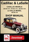 Cadillac & La Salle V8, V12, V16 Models 1932–1933 Shop Manual | PDF Download