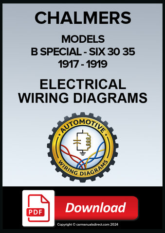 Chalmers Electrical Wiring Diagram 1917-1919 Models Six30 Model 35 and B Specials | PDF Download