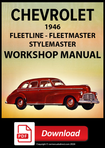 Cover of 1946 Chevrolet Fleetline-Fleetmaster Stylemaster workshop manual 
