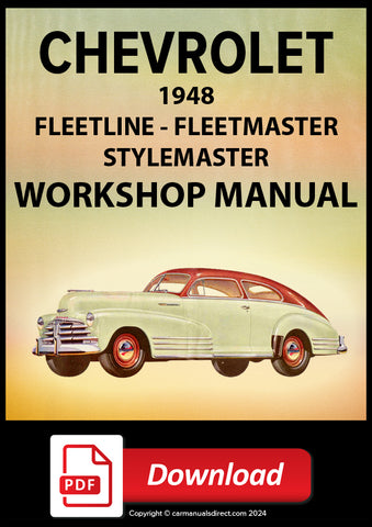 Cover of 1948 Chevrolet Fleetline-Fleetmaster Stylemaster workshop manual 