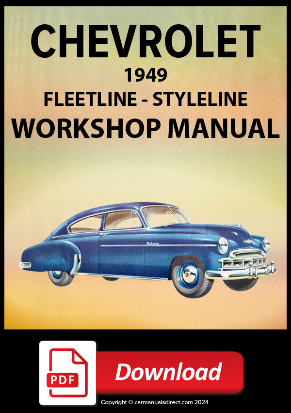 Cover of 1949 Chevrolet Fleetline and Styleline Workshop Manual 