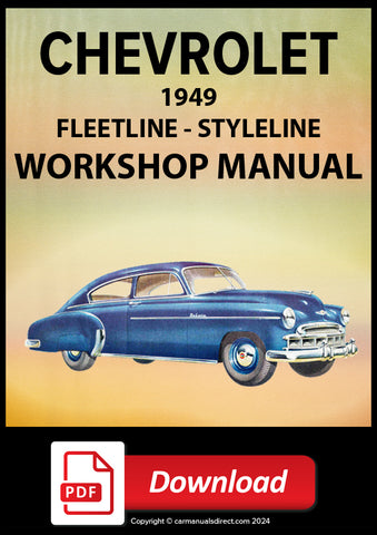 Cover of 1949 Chevrolet Fleetline and Styleline Workshop Manual 