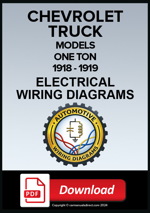 Chevrolet One Ton Truck Electrical Wiring Diagram 1918-1919 | PDF Download