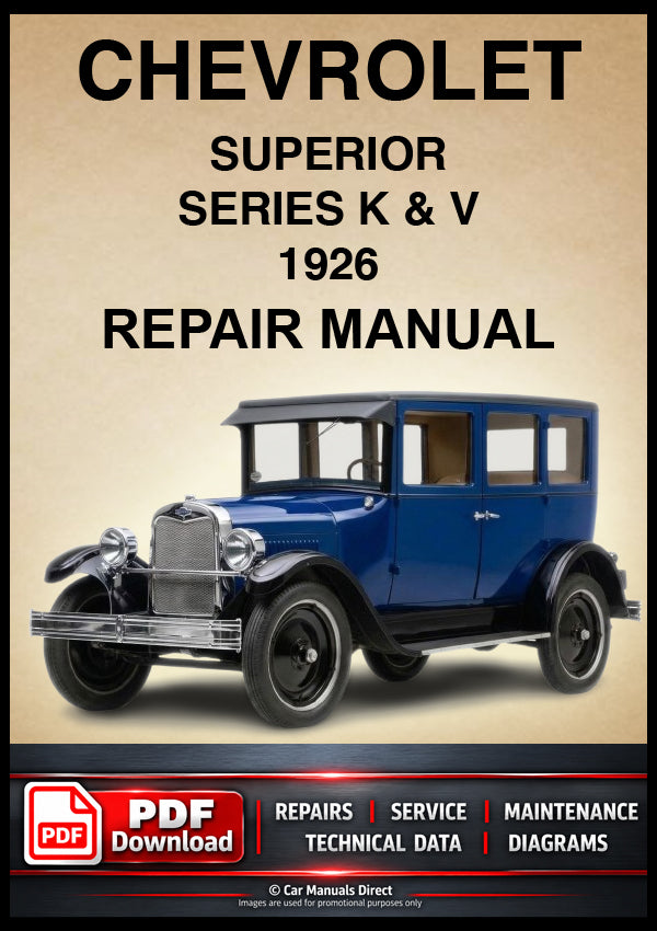Chevrolet Superior K & V Series 1926 Repair Manual | PDF Download