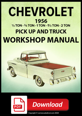 Chevrolet 1956 Pick Up and Truck Workshop Manual cover