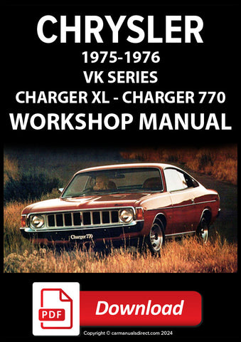 CHRYSLER 1975-76 CHARGER XL and 770 VK Series Workshop Manual | PDF Download | carmanualsdirect