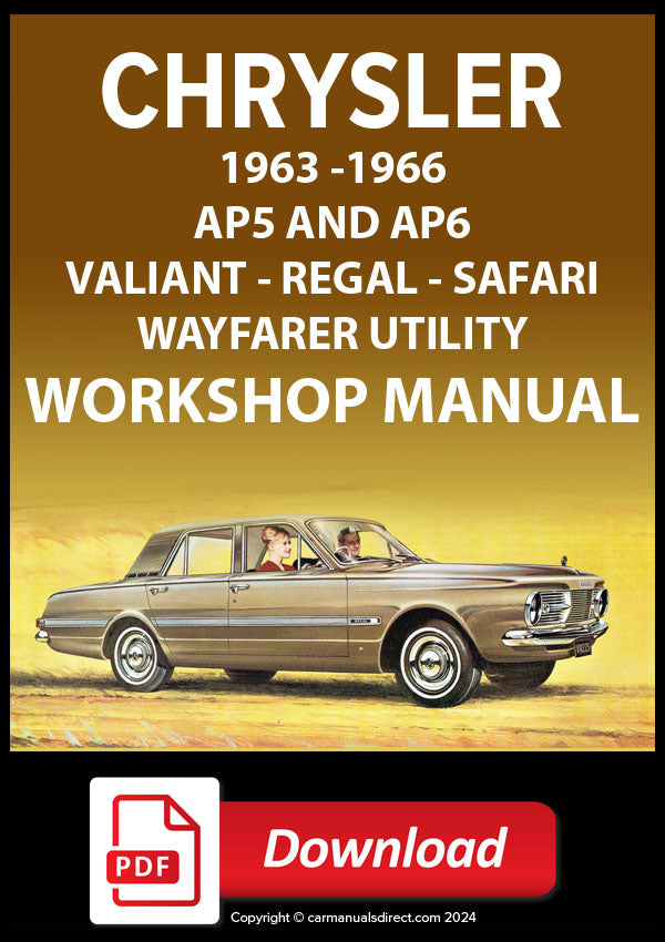 CHRYSLER AP5 & AP6 Valiant, Regal, Safari, Wayfarer Utility 1963-1966 Workshop Manual | PDF Download | carmanualsdirect