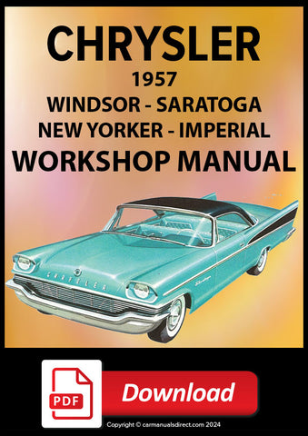 CHRYSLER 1957 Windsor, Saratoga, New Yorker, Imperial workshop Manual | PDF Download | carmanualsdirect