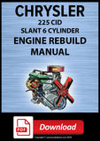 Chrysler 225 cu. in. Slant In-Line 6 Cylinder Engine Rebuild and Overhaul Workshop Manual | PDF Download | carmanualsdirect