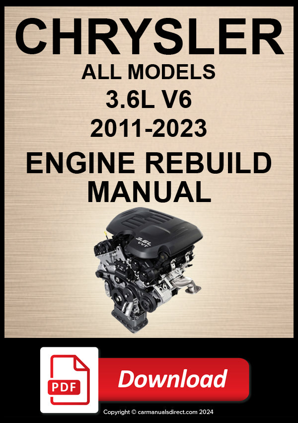 Chrysler 300 3.6L V6 2011–2023 Engine Rebuild Manual | PDF Download