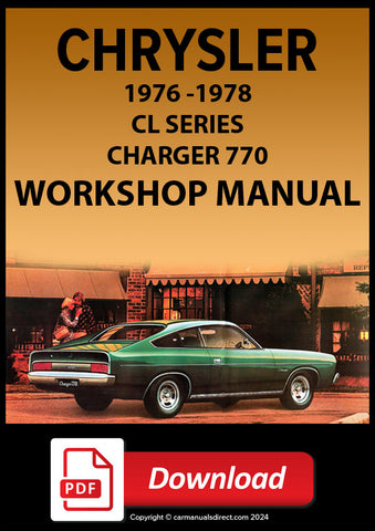 CHRYSLER 1976-78 Charger 770 CL Series Workshop Manual | PDF Download | carmanualsdirect