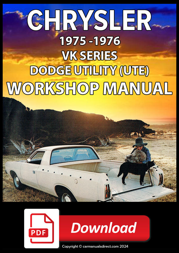 DODGE 1975-76 Ute Utility VK Series  Workshop Manual | PDF Download | carmanualsdirect