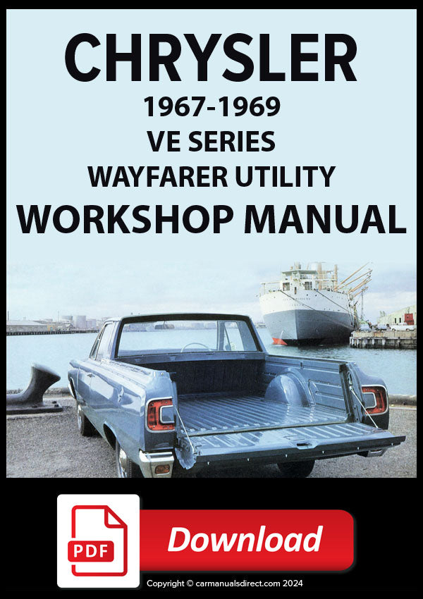 CHRYSLER 1968-1969 Valiant and Wayfarer Ute (Utility) VE Series Workshop Manual | PDF Download | carmanualsdirect