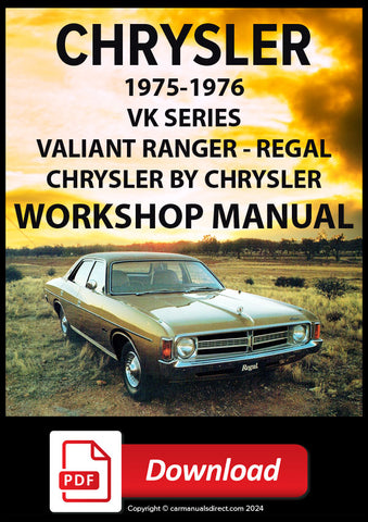 CHRYSLER 1975-1976 Valiant Ranger and Regal VK Series Workshop Manual | PDF Download | carmanualsdirect