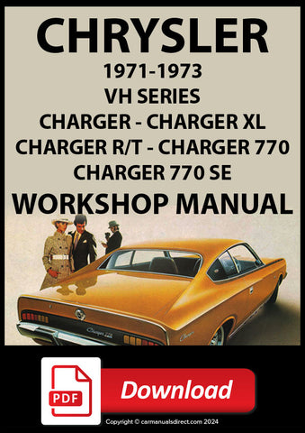 CHRYSLER VH Series Charger and Charger 770, E37, E38, E48, E49 and E55 options Workshop Manual | PDF Download | carmanualsdirect