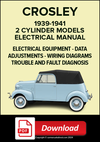 CROSLEY Models A & CB41 1939-1941 Electrical Manual | PDF Download