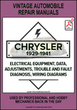 CHRYSLER 1929-1941 Automotive Electrical Manual for models 65, 66, 70, 75, 77, 80, CA, CB, CJ, CC, V, W, CM, CD, CDX, CG, CI, CP, CL, CU, CO, CH, CT, CV, CW, CZ, C1, C2, C3, C6, C7, C8, C9, C10, C11, C14, C16, C17, C18, C19, C20, C22, C23, C24, C25, C26, C27, C28, V30. C33, IMPERIAL, ROYAL, EIGHT, AIRFLOW, AIRSTREAM, WINDSOR, TRAVELER, NEW YORKER, SARATOGA | PDF Download | carmanualsdirect