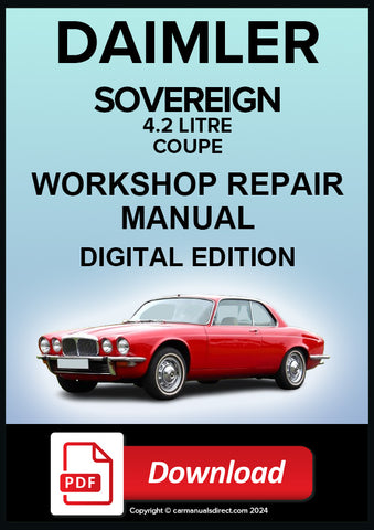 DAIMLER Sovereign XJ6 4.2 Coupe Workshop Repair Manual Digital Edition | PDF Download