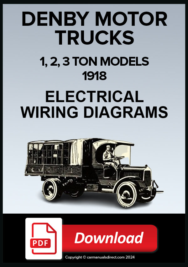 Denby Motor Trucks Trucks Electrical Wiring Diagram 1918 Models 1, 2, 3 Ton | PDF Download