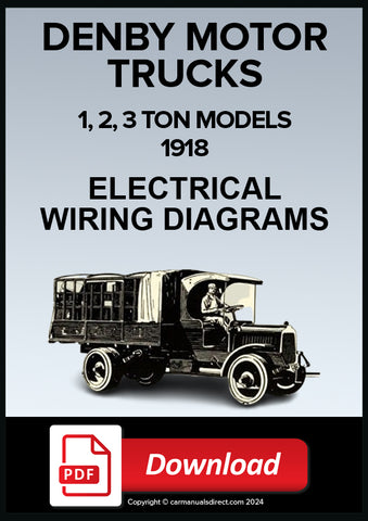 Denby Motor Trucks Trucks Electrical Wiring Diagram 1918 Models 1, 2, 3 Ton | PDF Download
