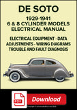 DE SOTO 6 & 8 Cylinder Models 1929-1941 Electrical Manual | PDF Download