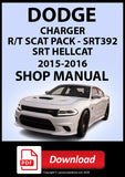 Dodge Charger R/T Scat Pack, SRT 392, SRT Hellcat 2015–2016 Shop Manual | PDF Download