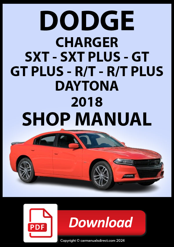 Dodge Charger SXT, GT, R/T, Daytona 2018 Workshop Manual | PDF Download