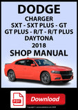Dodge Charger SXT, GT, R/T, Daytona 2018 Workshop Manual | PDF Download