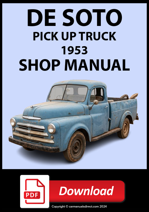 De Soto 1953 Australian Pick Up Trucks Shop Manual | PDF Download