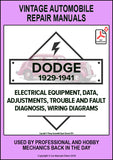 DODGE 1929-41 Electrical Manual for SENIOR SIX, DD, DC, DH, DG, DL, DK, DP, DO, DR, DE LUXE SIX, DS, DU, D2, D5, D8, LUXURY LINER SPECIAL, D11, D 14, D17, D19 | PDF Download | carmanualsdirect