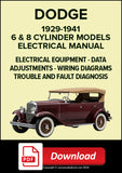 Dodge 6 & 8 Cylinder Models 1929-1941 Electrical Manual | PDF Download
