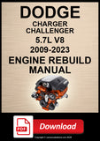 Dodge Charger Challenger 5.7L HEMI V8 2009–2023 Engine Rebuild Manual | PDF Download