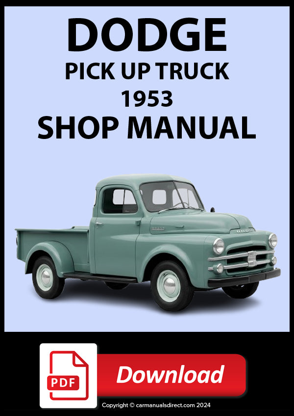 Dodge 1953 Australian Trucks Workshop Manual | PDF Download