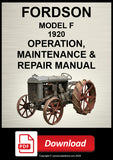 Fordson Model F Tractor 1920 – Operation, Maintenance & Repair Manual | PDF Download
