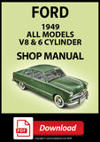 1949 FORD Custom & Deluxe 6 and V8 Shop Manual | PDF Download 