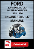 Ford 1975-1976 200 & 250 CID Inline 6 Cylinder Engine Rebuild Manual | PDF Download