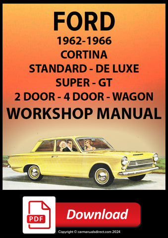FORD Cortina Mark 1, 1200, 1500, 1500GT 1962-1966  Workshop Manual | PDF Download | carmanualsdirect