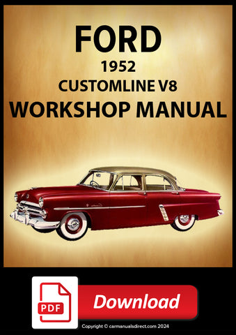 FORD Customline 1952 V8 Comprehensive Workshop Manual | PDF Download | carmanualsdirect