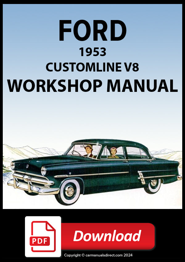 FORD Customline 1953 V8 Comprehensive Workshop Manual | PDF Download | carmanualsdirect