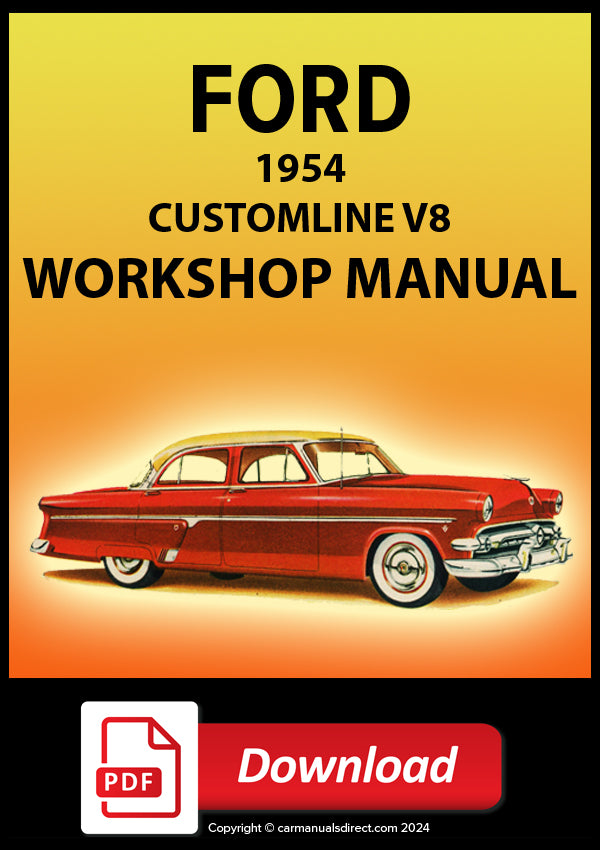 FORD Customline 1954 V8 Comprehensive Workshop Manual | PDF Download | carmanualsdirect