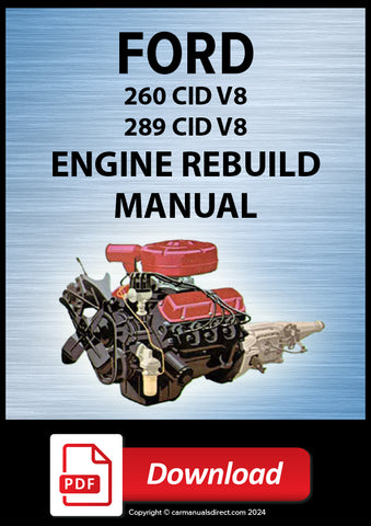 FORD 260 and 289 CID V8 Genuine Comprehensive Engine Rebuild Manual | PDF Download | carmanualsdirect