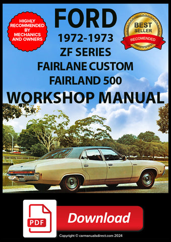 FORD Fairlane Custom and Fairlane 500 ZF 1972-1973 Workshop Manual | PDF Download | carmanualsdirect