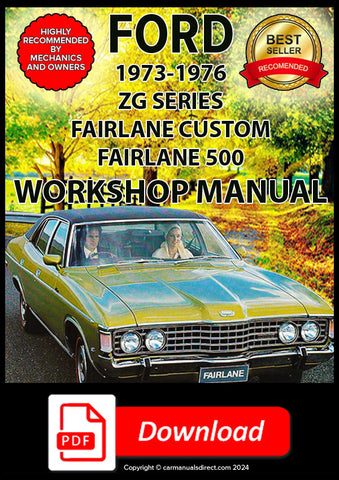 FORD ZG Fairlane Custom and Fairlane 500 1973-1976 Workshop Manual | PDF Download | carmanualsdirect