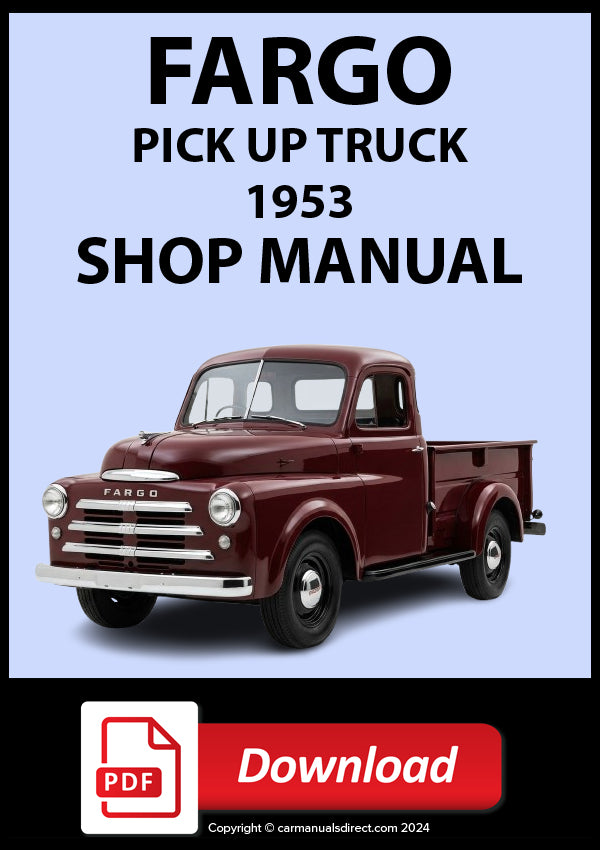 Fargo 1953 Australian Pick Up Trucks Shop Manual | PDF Download